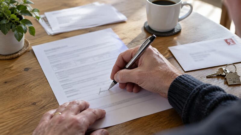 A completed ISA transfer form with a handwritten signature