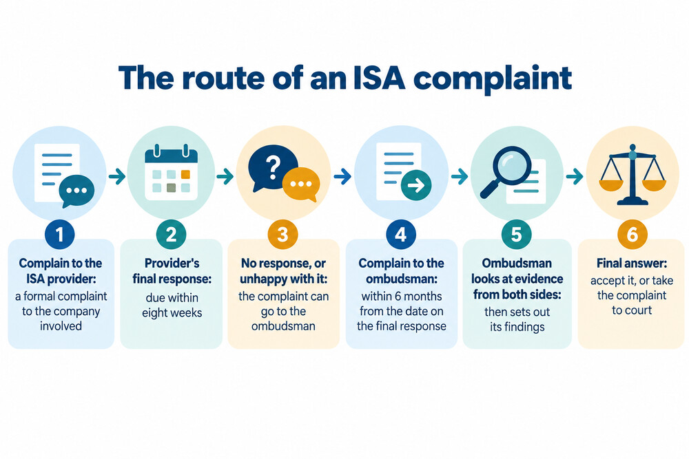 How an ISA complaint moves from the provider to the ombudsman
