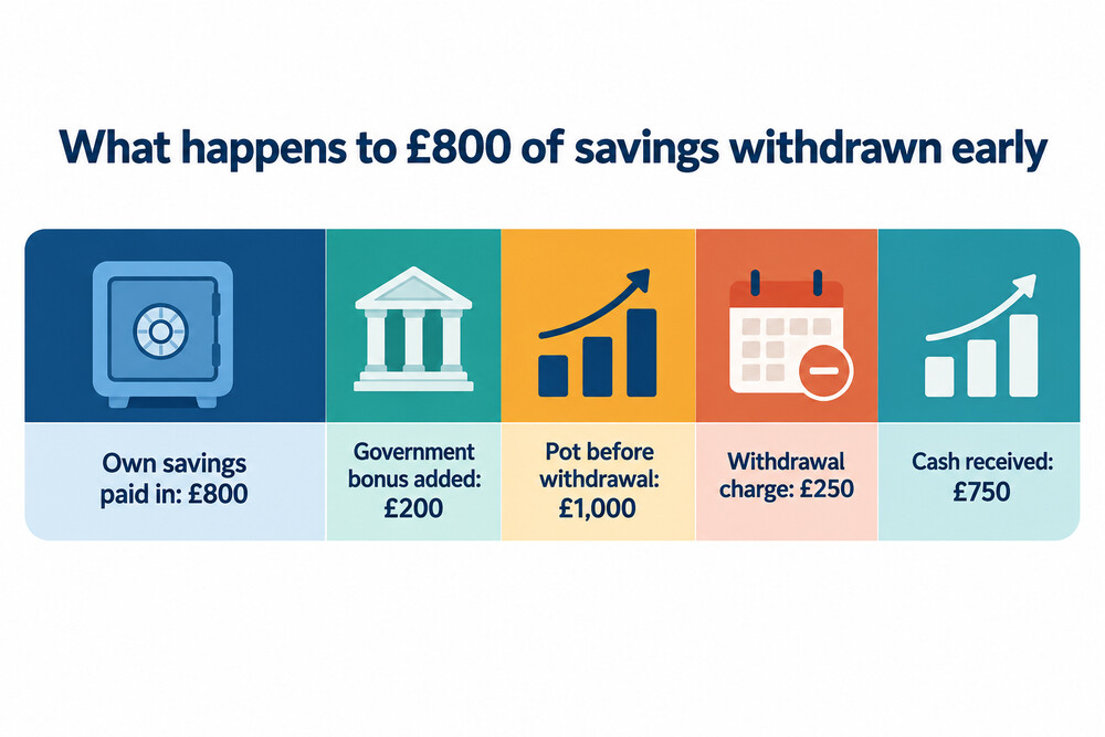 How the withdrawal charge leaves less than was paid in
