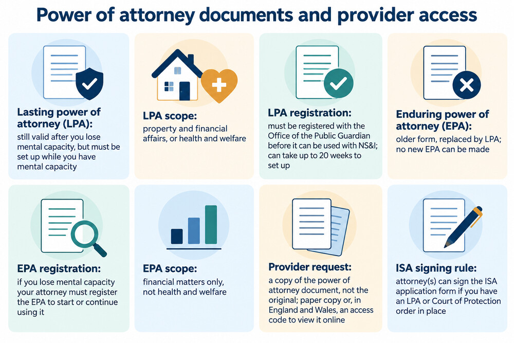 A power of attorney document and a provider's third-party access form side by side