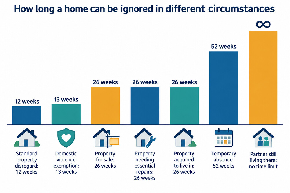 A comparison of how long a home is ignored in different circumstances