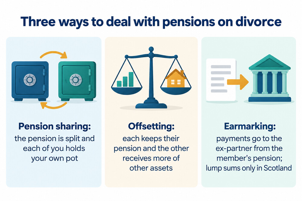 How the three pension options on divorce differ