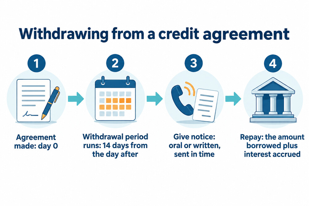 How withdrawing from a credit agreement works, step by step
