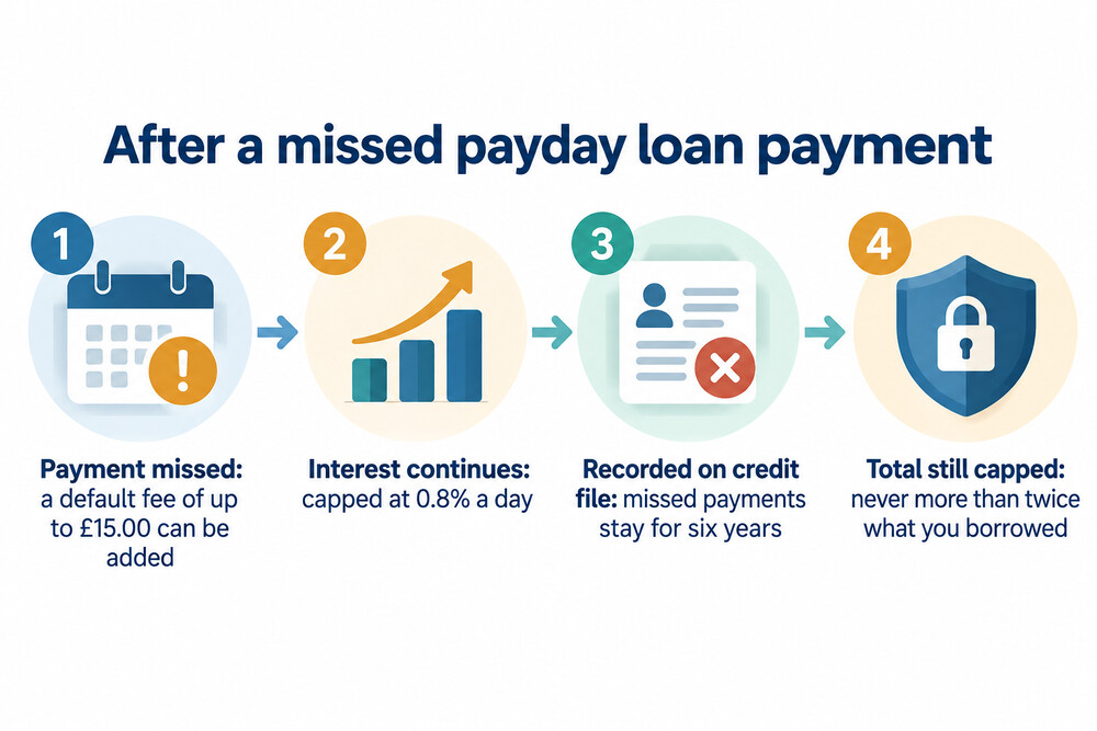 What happens after a missed payday loan payment