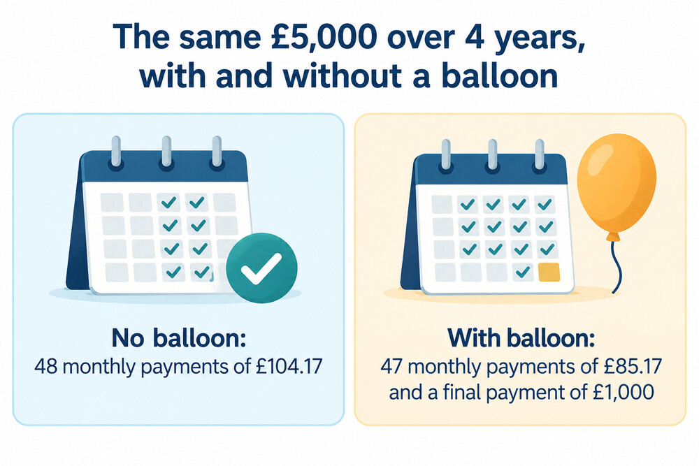 How a balloon payment lowers monthly instalments but adds a large final payment