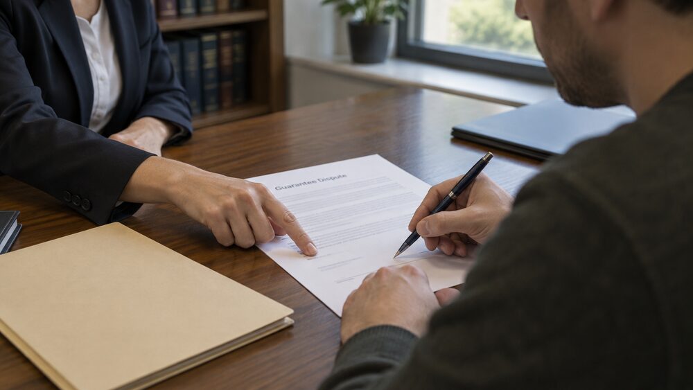 Owing on a guarantor loan you never signed