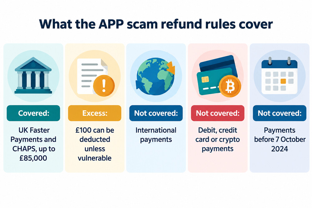 What the APP scam refund rules cover and what they leave out