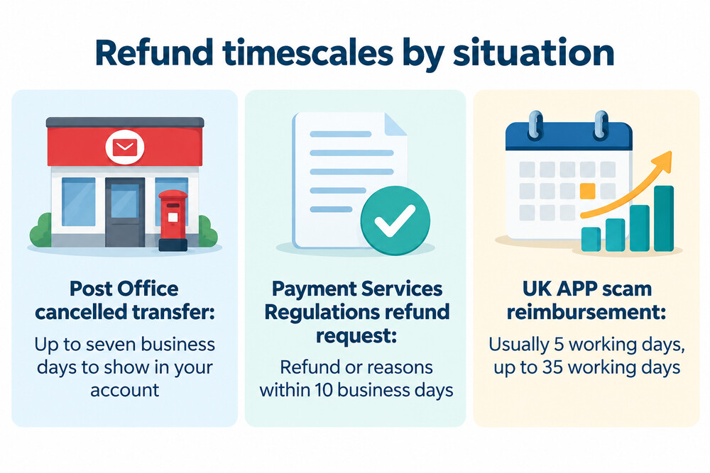 Refund timescales after a cancellation or claim