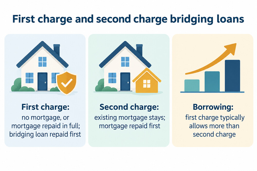 First and second charge bridging loans side by side