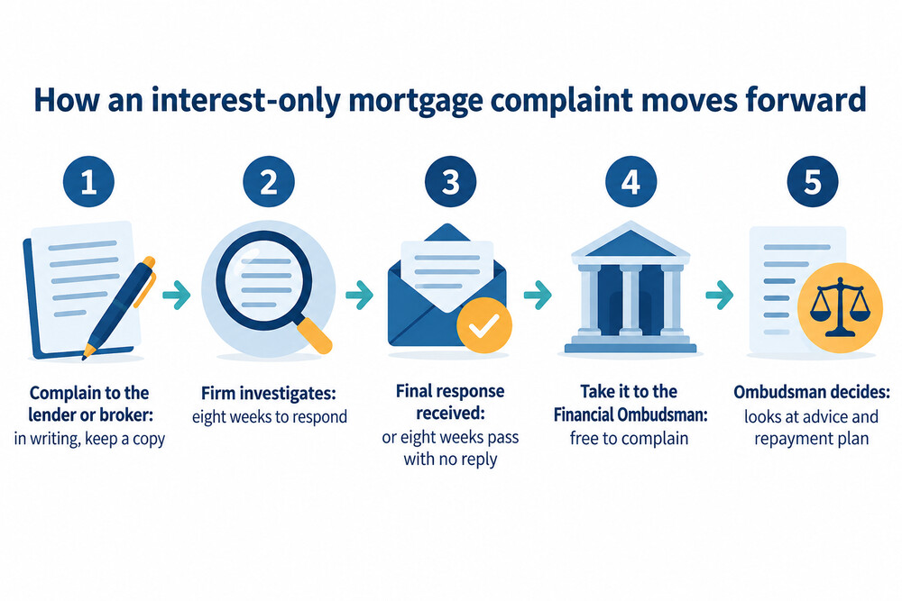 The steps from complaining to the firm to a Financial Ombudsman decision