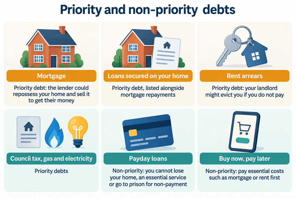 A diagram showing a home purchased with a mortgage, with the lender holding a legal charge over the property