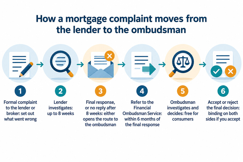 How a mortgage complaint moves from the lender to the ombudsman