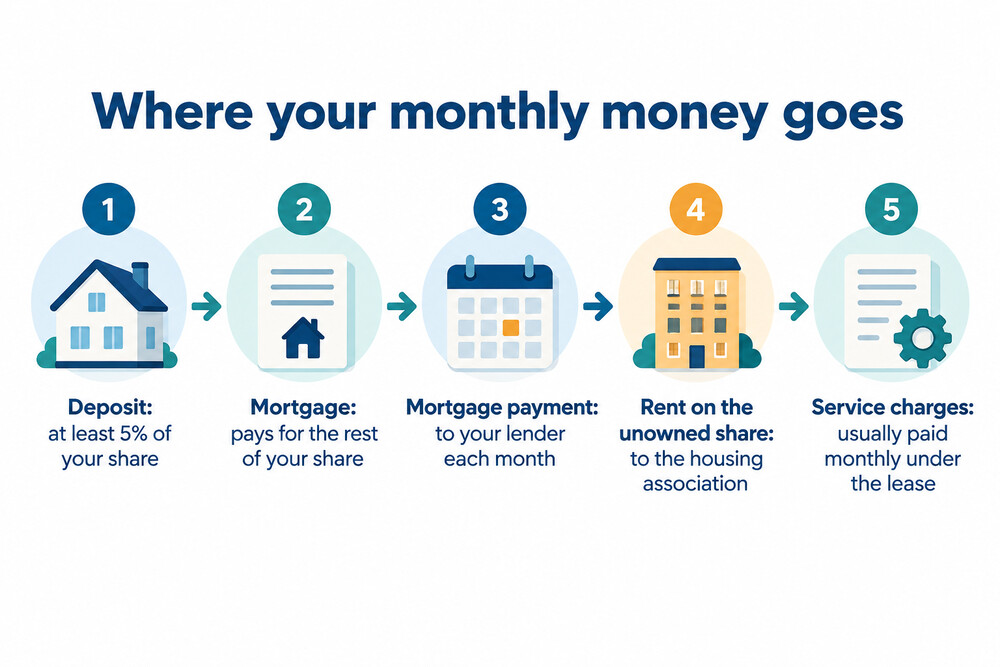 How money moves in a shared ownership home