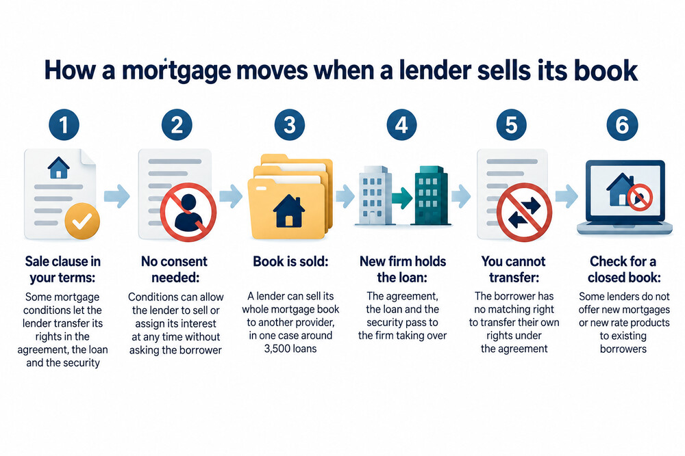 A letter from a mortgage lender telling a homeowner their loan has been transferred to a new company