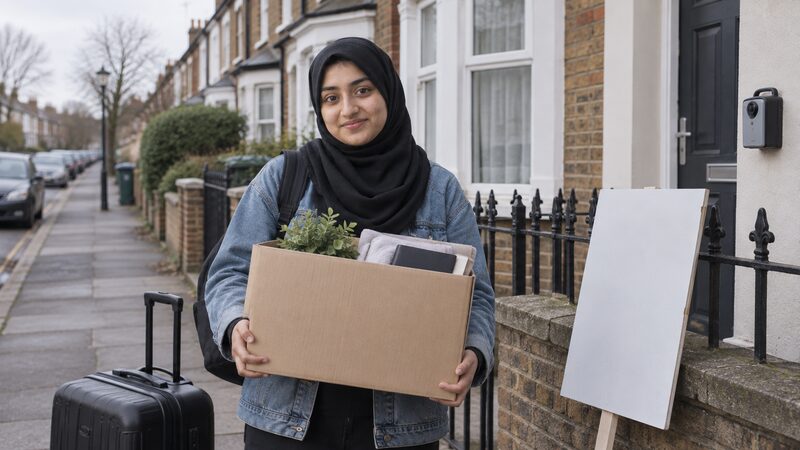 A sold sign outside a repossessed property