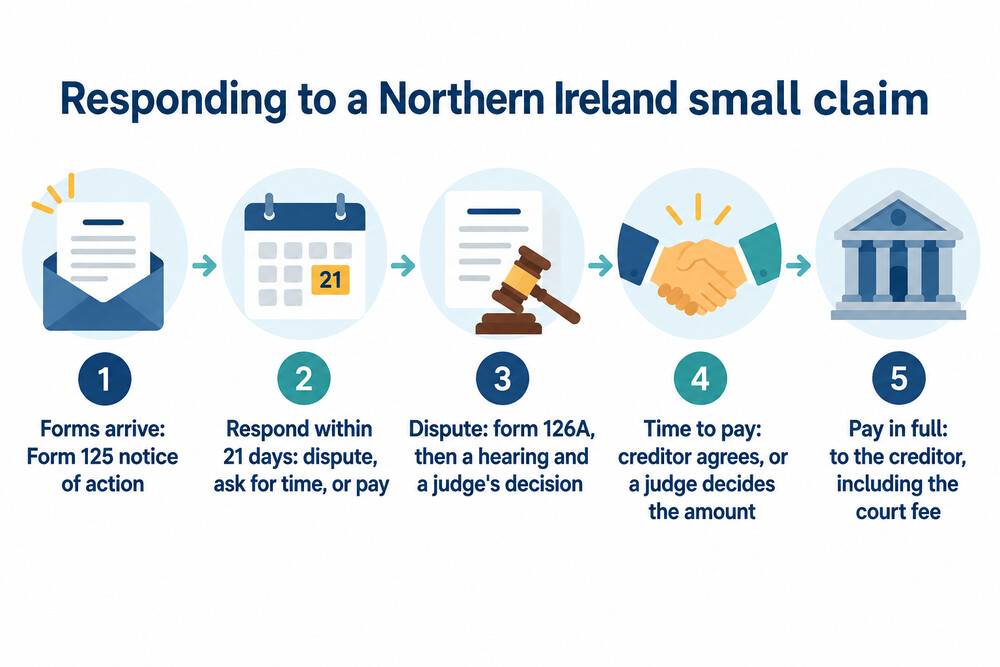 How a Northern Ireland small claim moves from notice to outcome