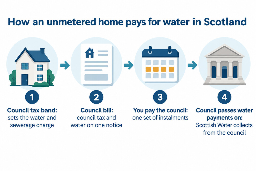 How water charges are billed and paid in Scotland