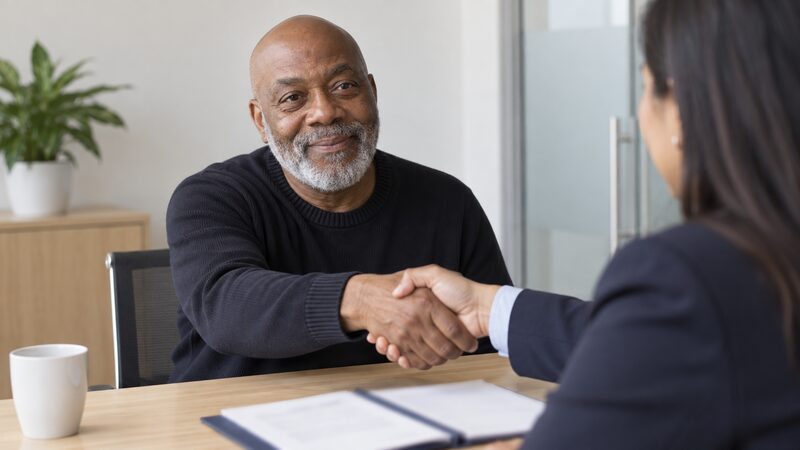 A pension pot being exchanged with an insurance company for a guaranteed income for life