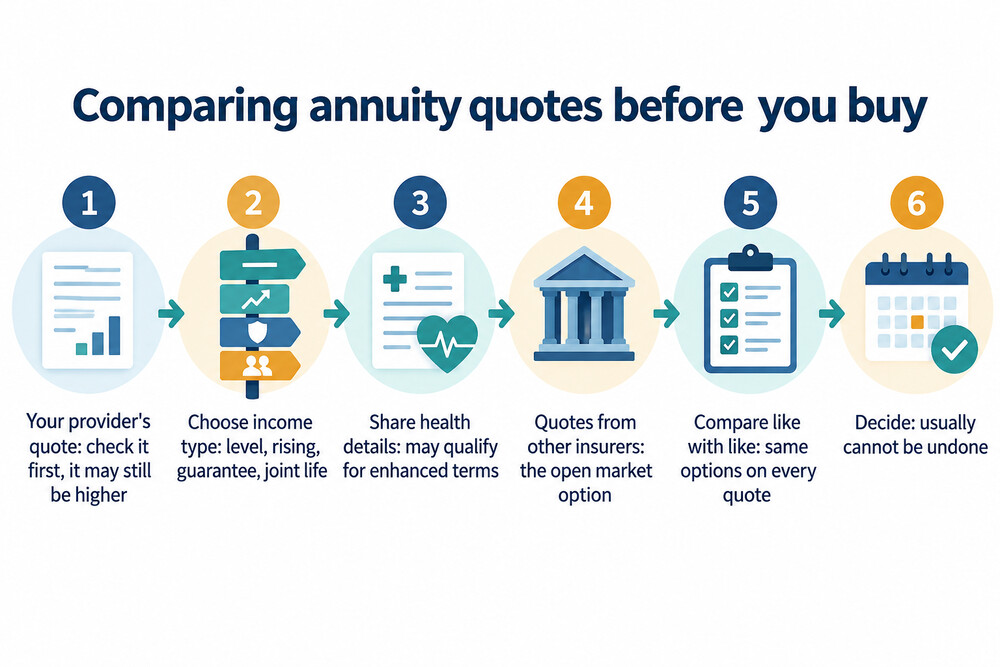 The steps for comparing annuity quotes before buying