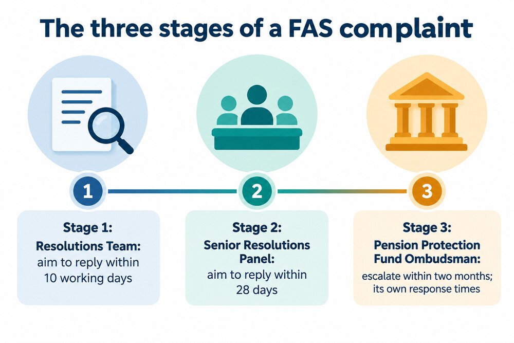 How long each stage of a Financial Assistance Scheme complaint takes