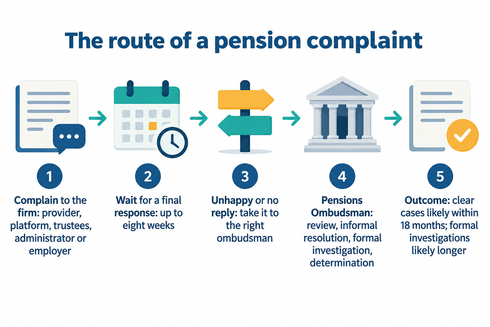 How a pension complaint moves from the firm to an ombudsman