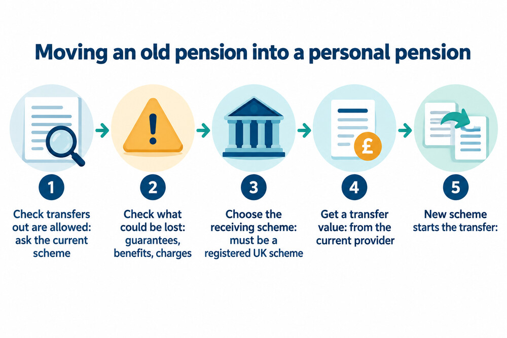 How moving an old pension into a personal pension works, step by step