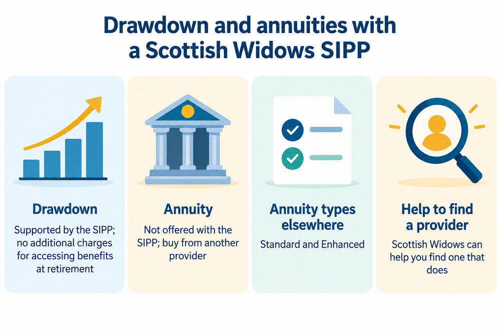 A comparison showing drawdown and an annuity side by side