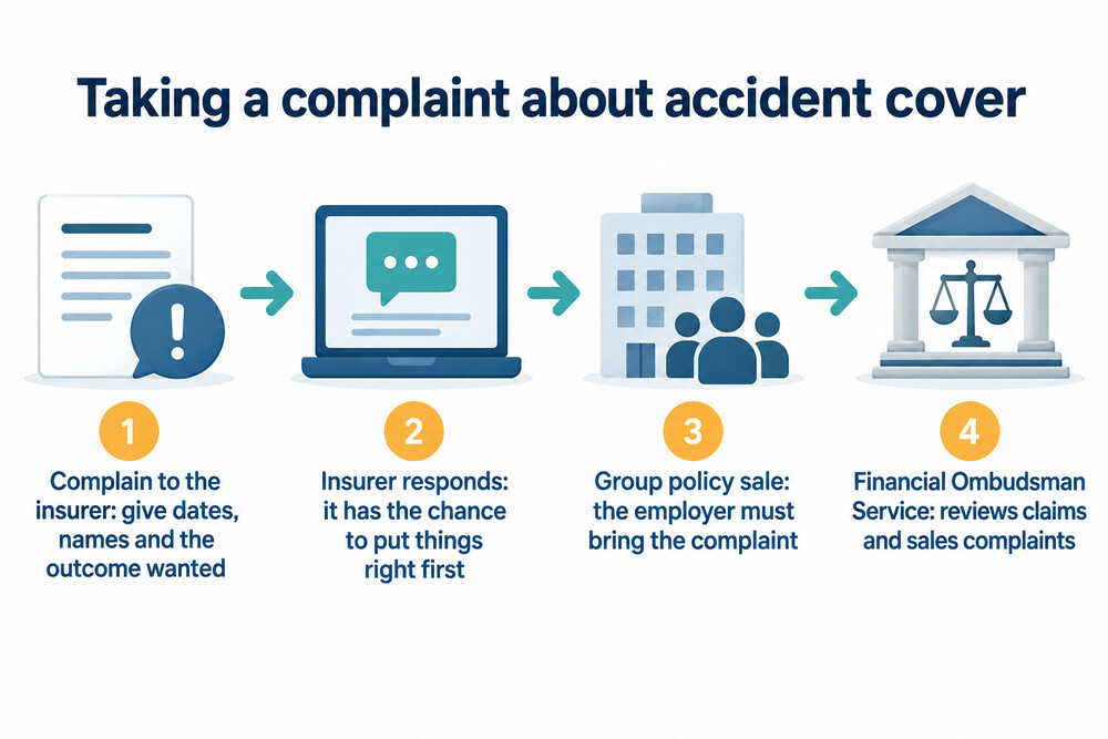 The route of a complaint from the insurer's final answer to the Financial Ombudsman Service