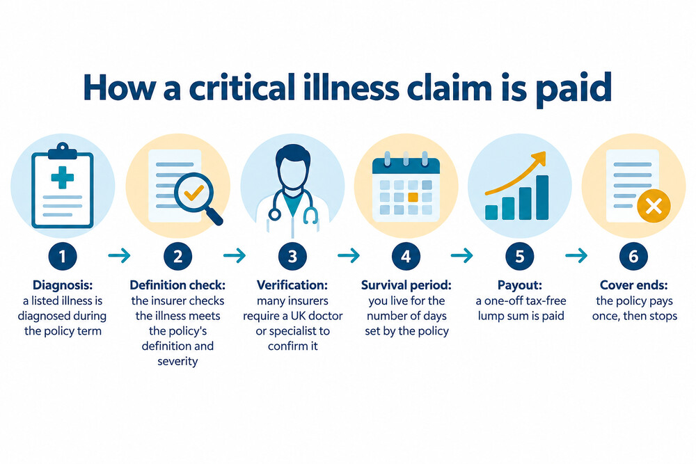How a critical illness claim moves from diagnosis to payment