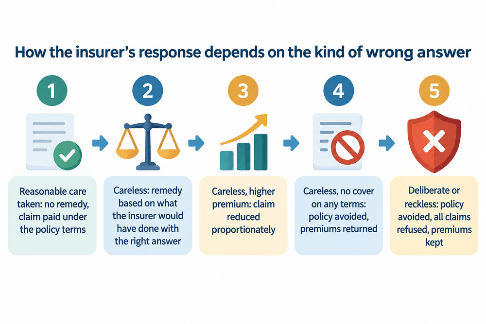 How an insurer's remedy depends on why an answer was wrong