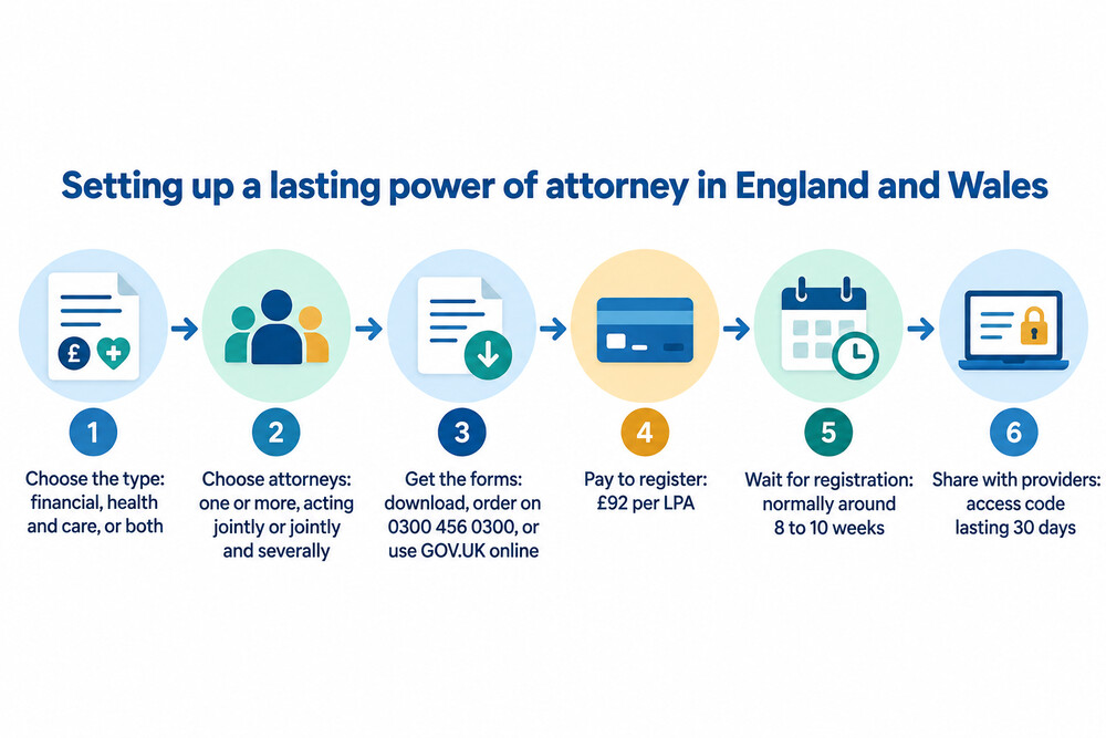 How a lasting power of attorney is set up and put to use, from choosing attorneys to sharing it with an insurer or bank