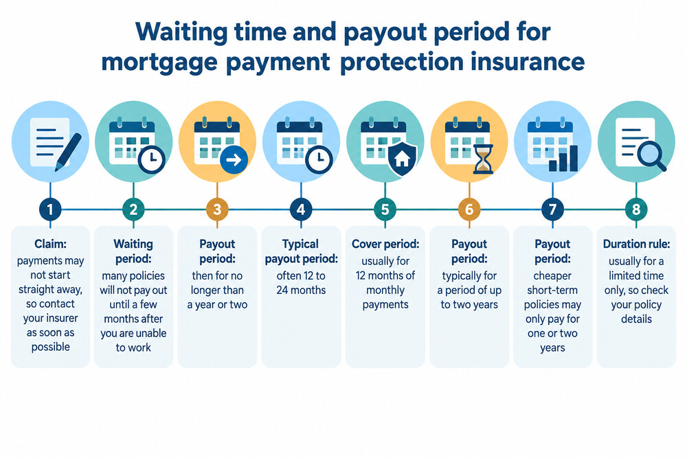 A policy schedule showing the deferred period and payout period highlighted