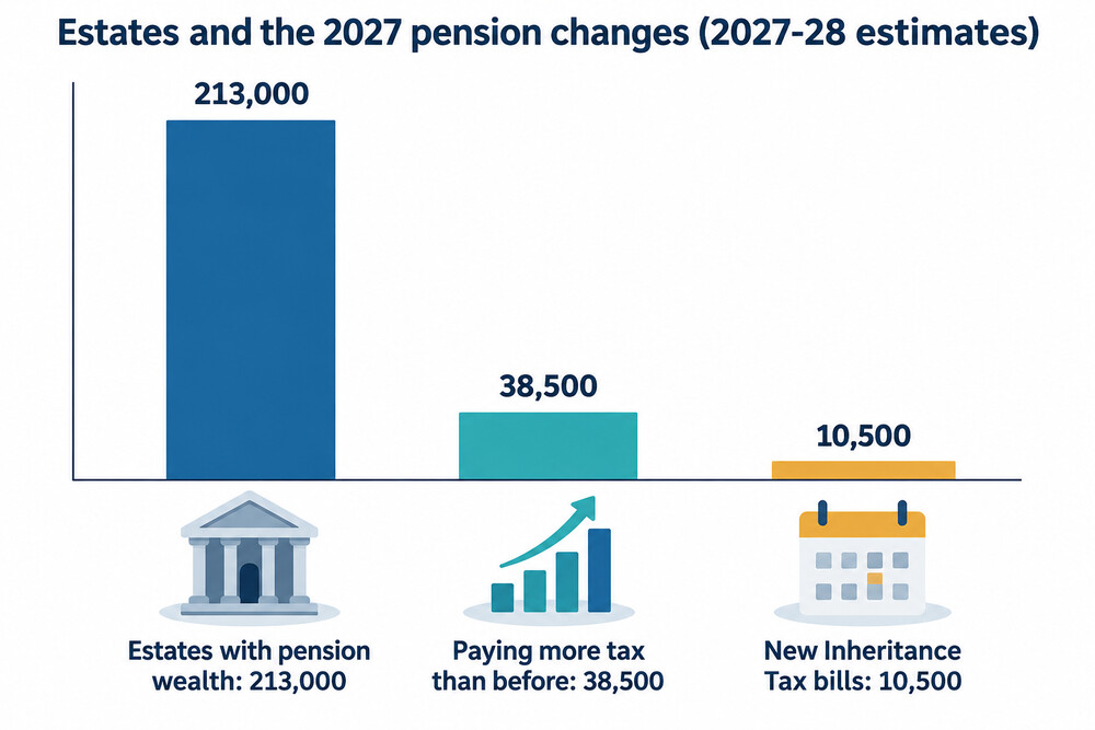 Estates affected by the 2027 pension changes