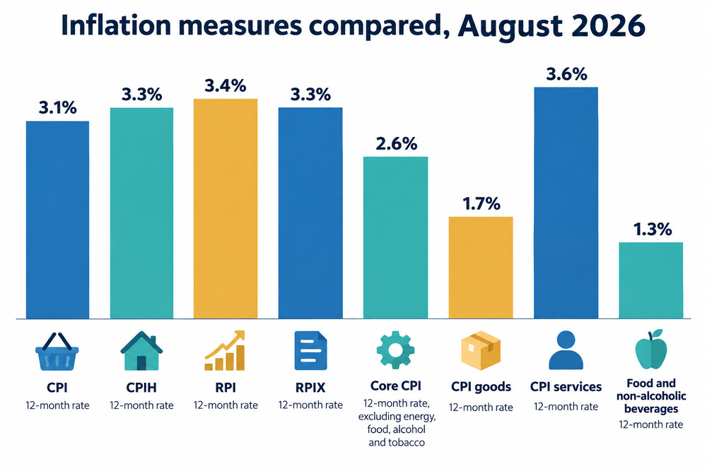 A chart showing how the inflation rate experienced by different household types varies from the headline CPI figure