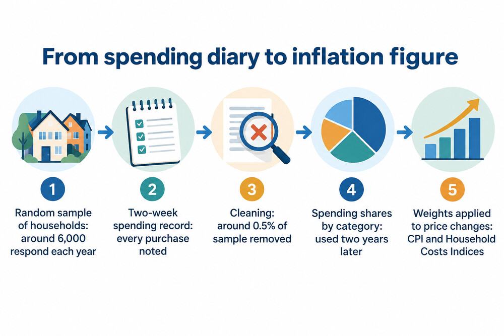 How survey diaries become inflation weights