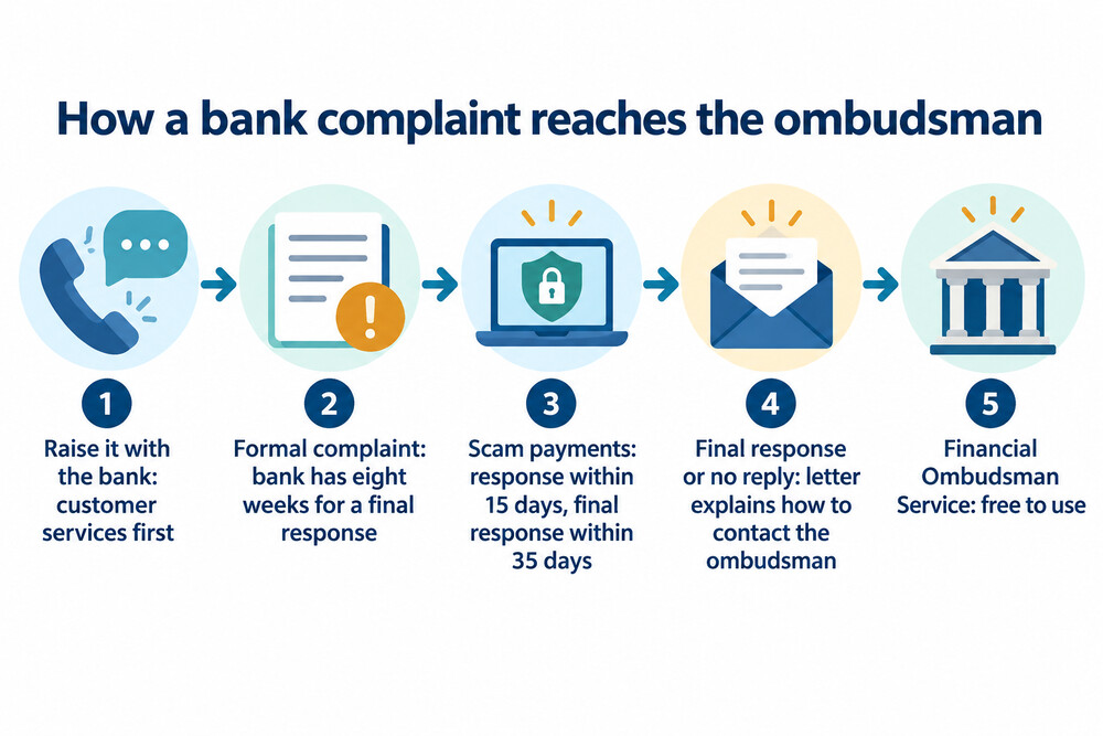 How a bank complaint moves from the bank to the ombudsman