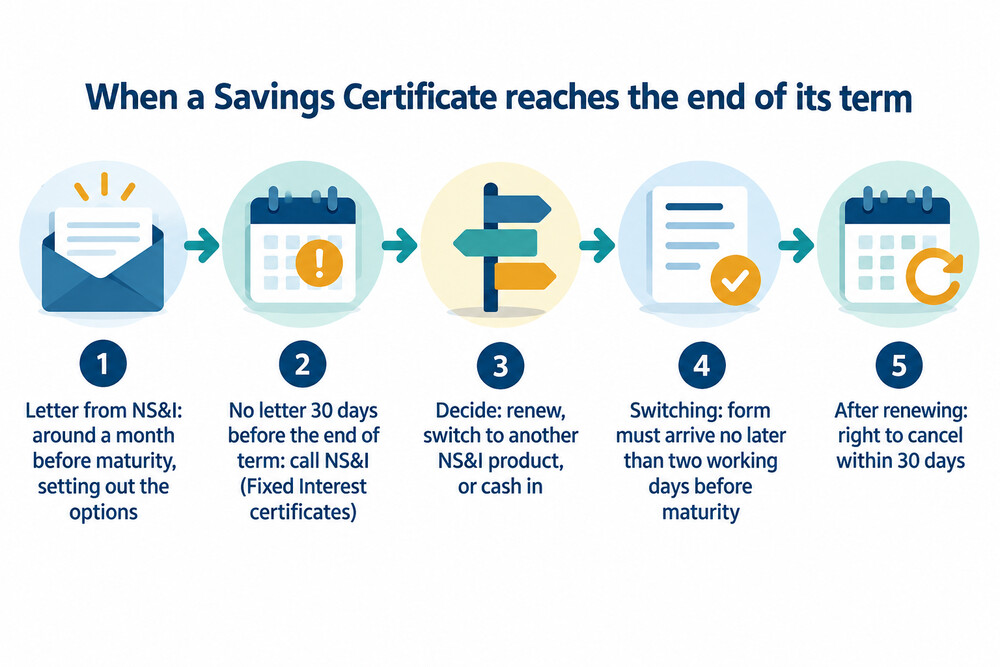 How a maturing NS&I certificate works, from the letter to the decision