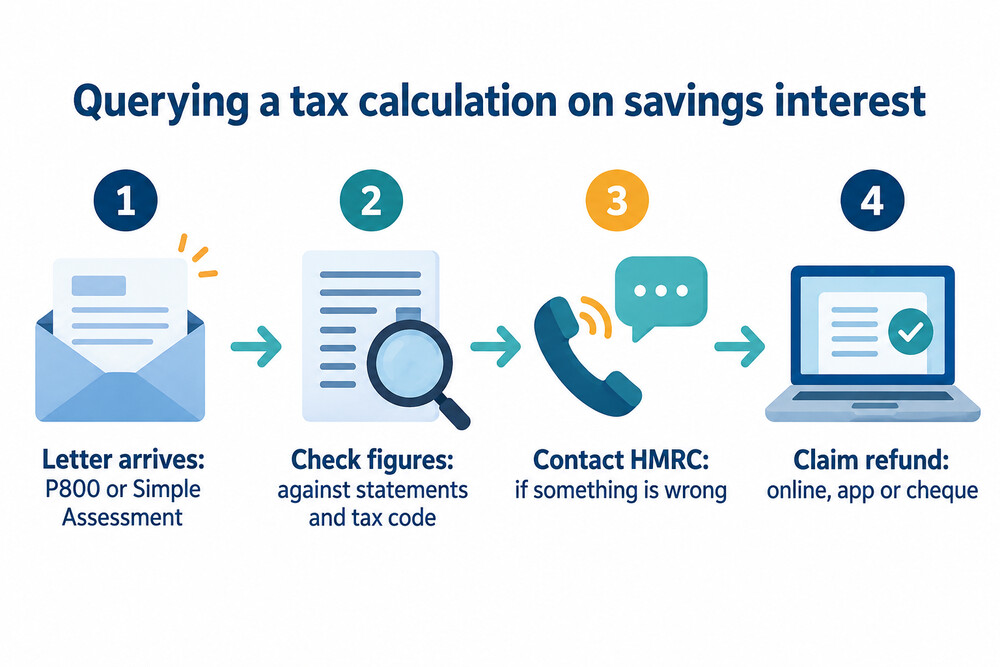How to query or reclaim tax on savings interest