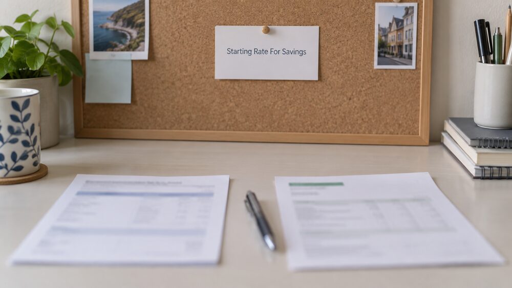 The starting rate for savings