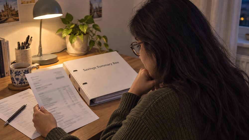Reading a Savings Summary Box