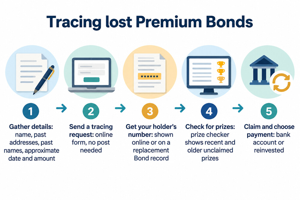 Steps for tracing lost Premium Bonds with NS&I