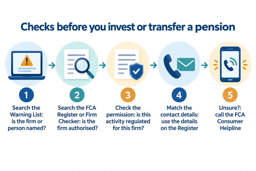 The order of checks before investing or transferring a pension