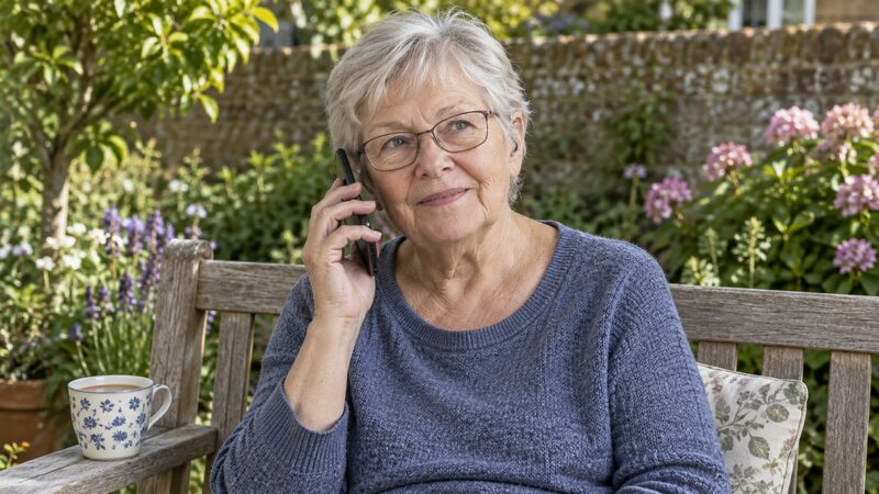 A person receiving an unexpected phone call about recovering money lost to a scam