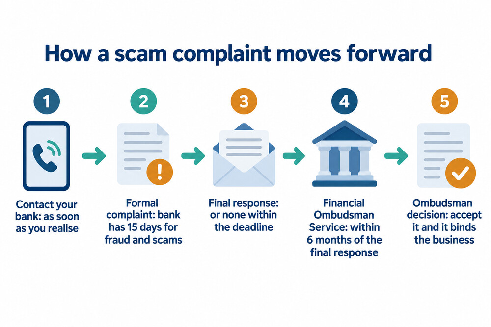 How a scam complaint moves from your bank to the ombudsman