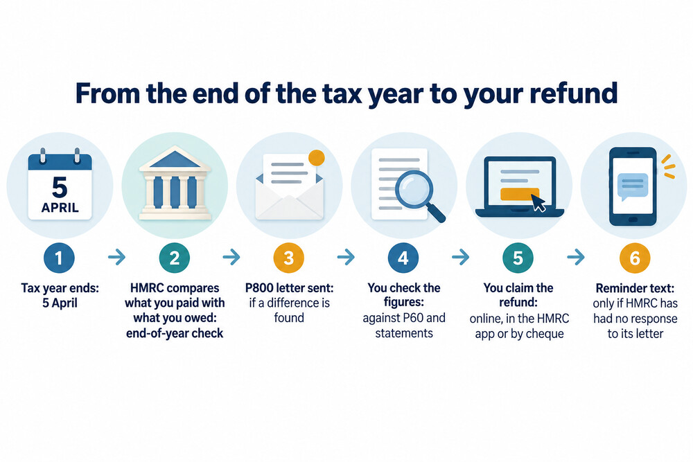 How a P800 refund reaches you after the tax year ends