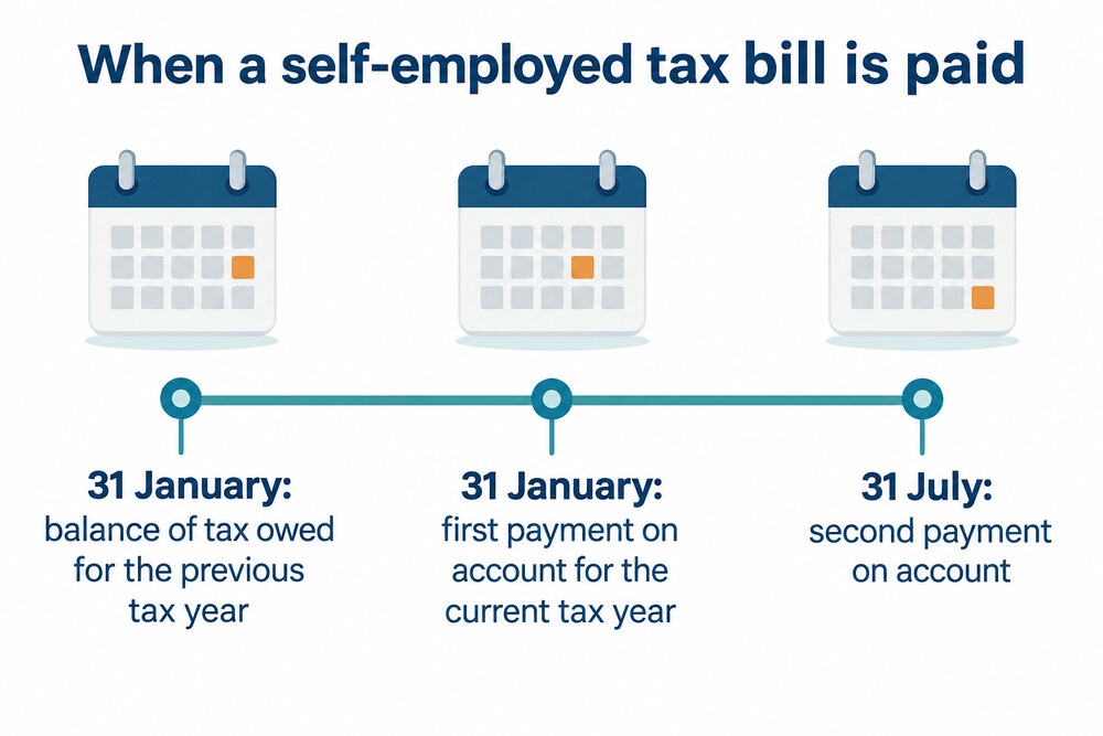 How payments on account build up over a tax year