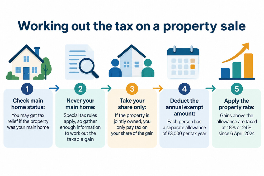 Example of the information HMRC asks for when reporting a property gain